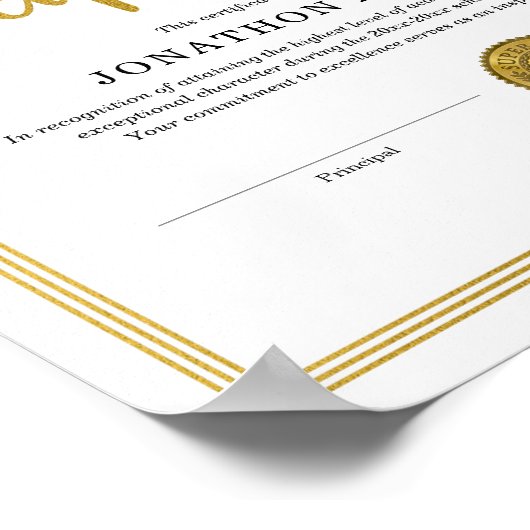 Directeursprijs Certificaat Poster (Hoek)