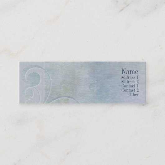 Directiecurves Lichte contactkaart Contactkaartje (Voorkant)