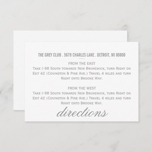 Directiekaart | Chevron Informatiekaartje (Voorkant / Achterkant)