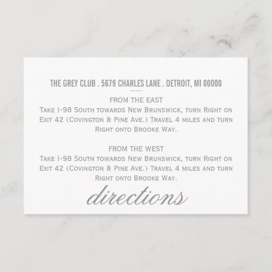 Directiekaart | Chevron Informatiekaartje (Voorkant)