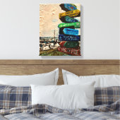 Directiemarker op Kelley's eiland, schilderij Canvas Afdruk (Insitu (Slaapkamer))