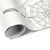 Direction Discovery Nautisch Kompasroos Cadeaupapier (Rol Hoek)