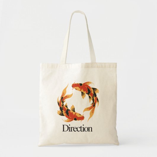 Direction – Timeless Koi Symbol of Clarity, Growth Tote Bag (Voorkant)