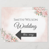 Directioneel Pijlbord Koraalstrand Uitnodiging (Voorkant / Achterkant)