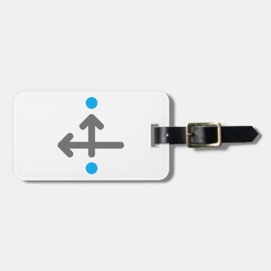 Directionele pijl Moderne minimalistische geometri Bagagelabel (Voorkant horizontaal)