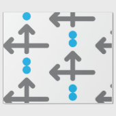 Directionele pijl Moderne minimalistische geometri Cadeaupapier (Vlak)