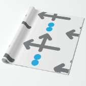 Directionele pijl Moderne minimalistische geometri Cadeaupapier (Uitgerold)