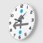 Directionele pijl Moderne minimalistische geometri Grote Klok (Hoek)