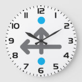 Directionele pijl Moderne minimalistische geometri Grote Klok (Voorkant)
