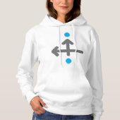 Directionele pijl Moderne minimalistische geometri Hoodie (Voorkant)