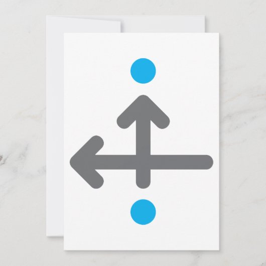 Directionele pijl Moderne minimalistische geometri Kaart (Voorkant)