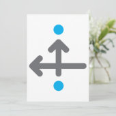 Directionele pijl Moderne minimalistische geometri Kaart (Staand voorkant)