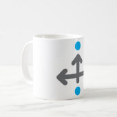 Directionele pijl Moderne minimalistische geometri Koffiemok (Voorkant links)