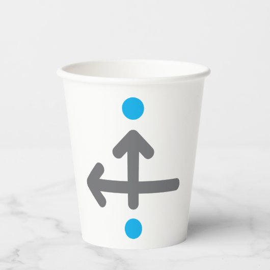 Directionele pijl Moderne minimalistische geometri Papieren Bekers (Voorkant)