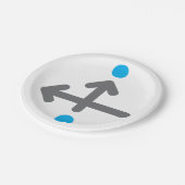 Directionele pijl Moderne minimalistische geometri Papieren Bordje (Gekanteld)