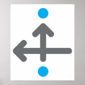 Directionele pijl Moderne minimalistische geometri Poster (Voorkant)