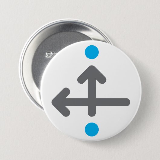 Directionele pijl Moderne minimalistische geometri Ronde Button 7,6 Cm (Voorkant /achterkant)