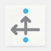 Directionele pijl Moderne minimalistische geometri Servet (Voorkant)