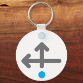 Directionele pijl Moderne minimalistische geometri Sleutelhanger (Voorkant)