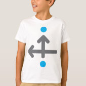 Directionele pijl Moderne minimalistische geometri T-shirt (Voorkant)