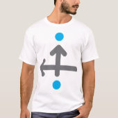 Directionele pijl Moderne minimalistische geometri T-shirt (Voorkant)