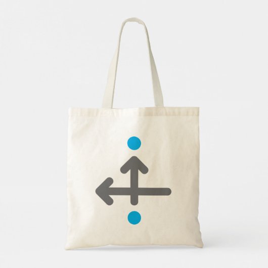 Directionele pijl Moderne minimalistische geometri Tote Bag (Achterkant)