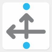 Directionele pijl Moderne minimalistische geometri Vierkante Sticker (Voorkant)
