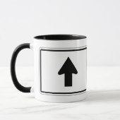 Directionele Pijl omhoog, het Teken van het Verkee Mok (Links)