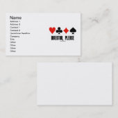 Director, alsjeblieft (vier kaartSuits Bridge-game Visitekaartje (Voorkant / Achterkant)