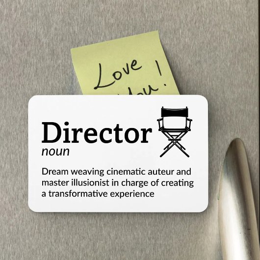 Director Definition - Set Life 4" x 6" Flex Magneet
