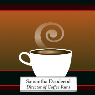 Director of Coffee Runs Funny Kantoor White Bureau Naambordje