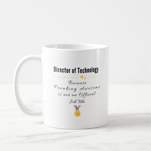 Director of Technology-Freaking Geweldige functiet Koffiemok (Links)