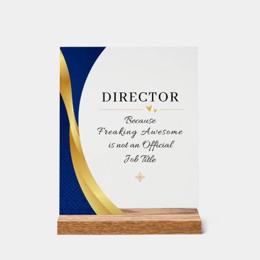 Director Office Quote Acrylic Sign Acryl Bord (Voorkant)
