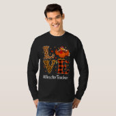 Director Teacher Love Thanksgiving Leopard Turkey  T-shirt (Voorkant volledig)