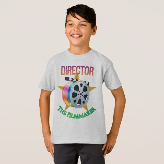 Director - The Filmmaker Boy's T-Shirt (Voorkant volledig)