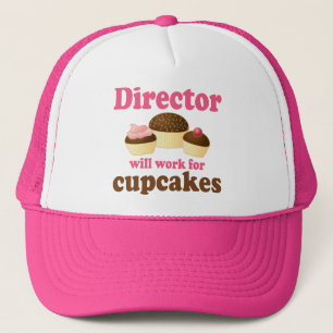 Director zal werken voor cupcakes trucker pet