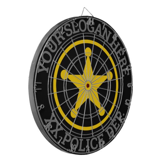 Directoraat-generaal politie, afdeling wetshandhav dartbord (Voorkant Links)