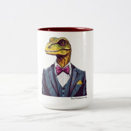 Directosaurus rex tweekleurige koffiemok