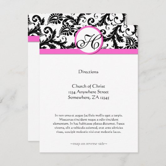 DirectRection-kaarten - 5 x 7 sizeInivitaties nodi Informatiekaartje (Voorkant / Achterkant)