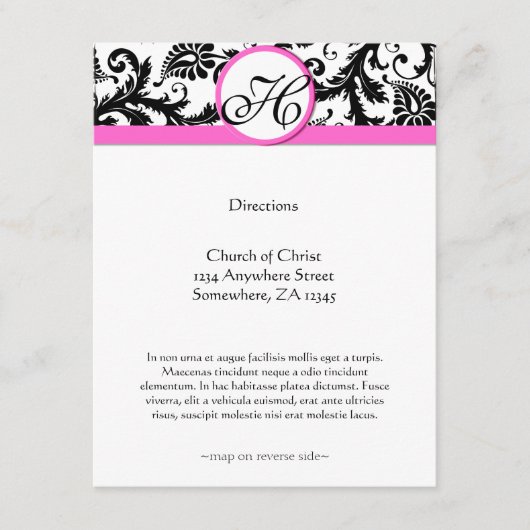 DirectRection-kaarten - 5 x 7 sizeInivitaties nodi Informatiekaartje (Voorkant)