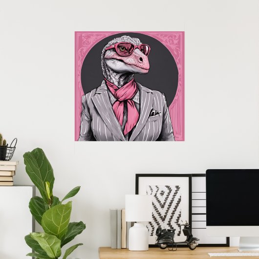 Directrix Dinosaurus Art Print (Thuiskantoor)