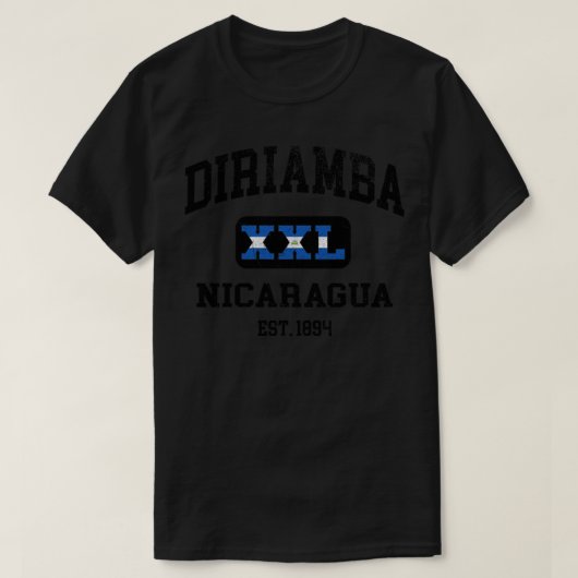 Diriamba Nicaragua XXL Atletisch ontwerp T-shirt (Design voorkant)