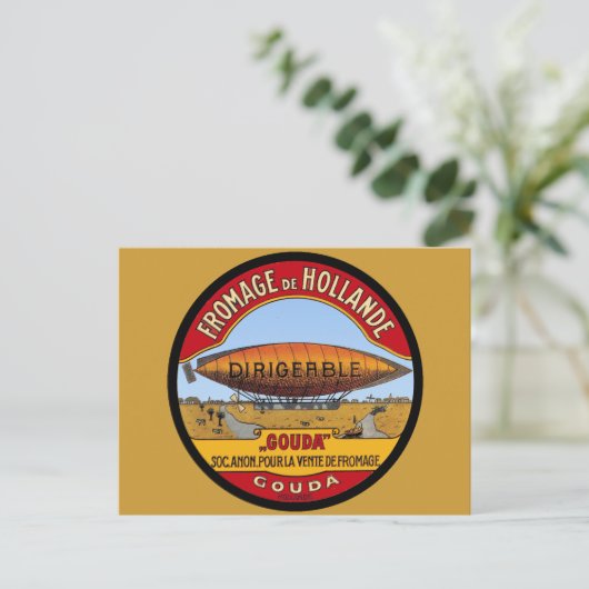 Dirigeable Holland Cheese Briefkaart (Staand voorkant)