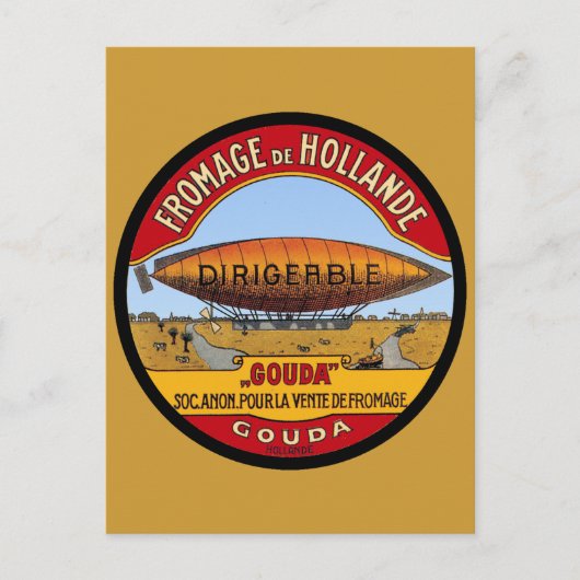 Dirigeable Holland Cheese Briefkaart (Voorkant)
