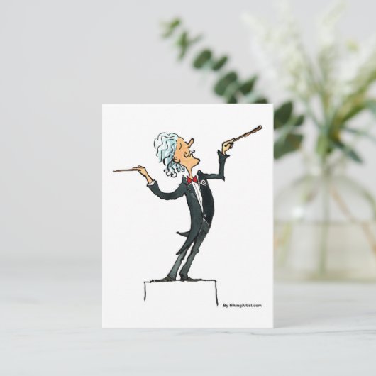 dirigent briefkaart (Staand voorkant)