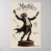 Dirigent Chimpansee Poster (Voorkant)