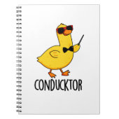 Dirigent Funny Music Dirigent Eend Pun  Notitieboek (Voorkant)