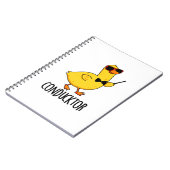 Dirigent Funny Music Eend Stuurman Duck Pun  Notitieboek (Linkerzijde)