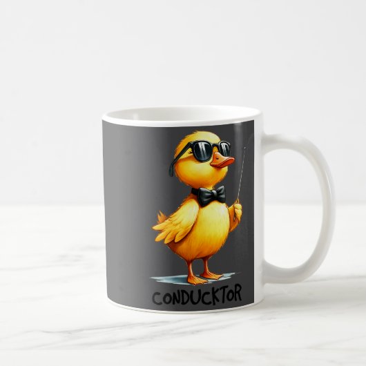 Dirigent, Grappige Eend Quote Koffiemok (Rechts)