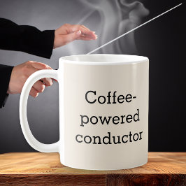 Dirigent met koffie als krachtbron Muzikant  Koffiemok